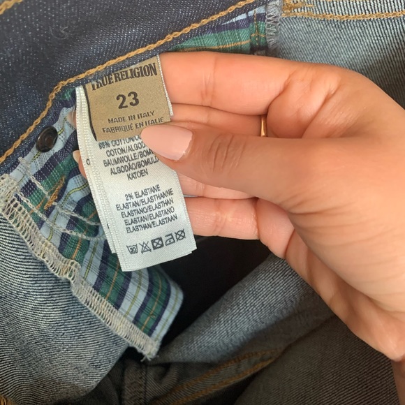 Jeans with True Religion logo Denim size23 with make in USA slim leg, low waist - Picture 6 of 10